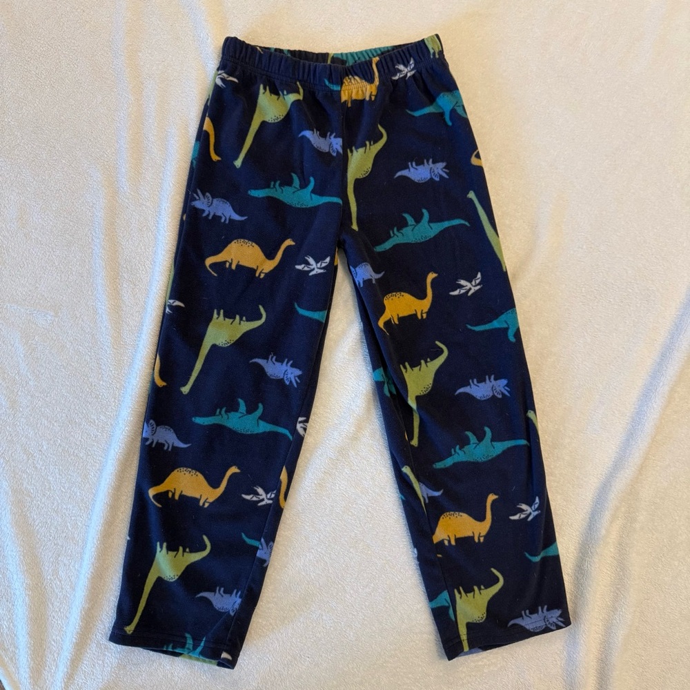 Carter's Navy Dinosaur Print Fleece Pajama Bottoms Size 8